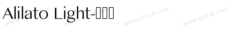 Alilato Light字体转换